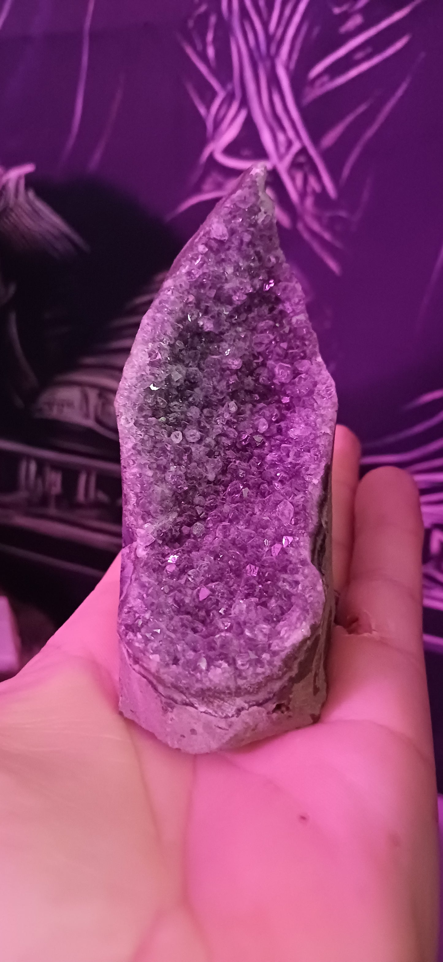 Amethyst druzy freeform