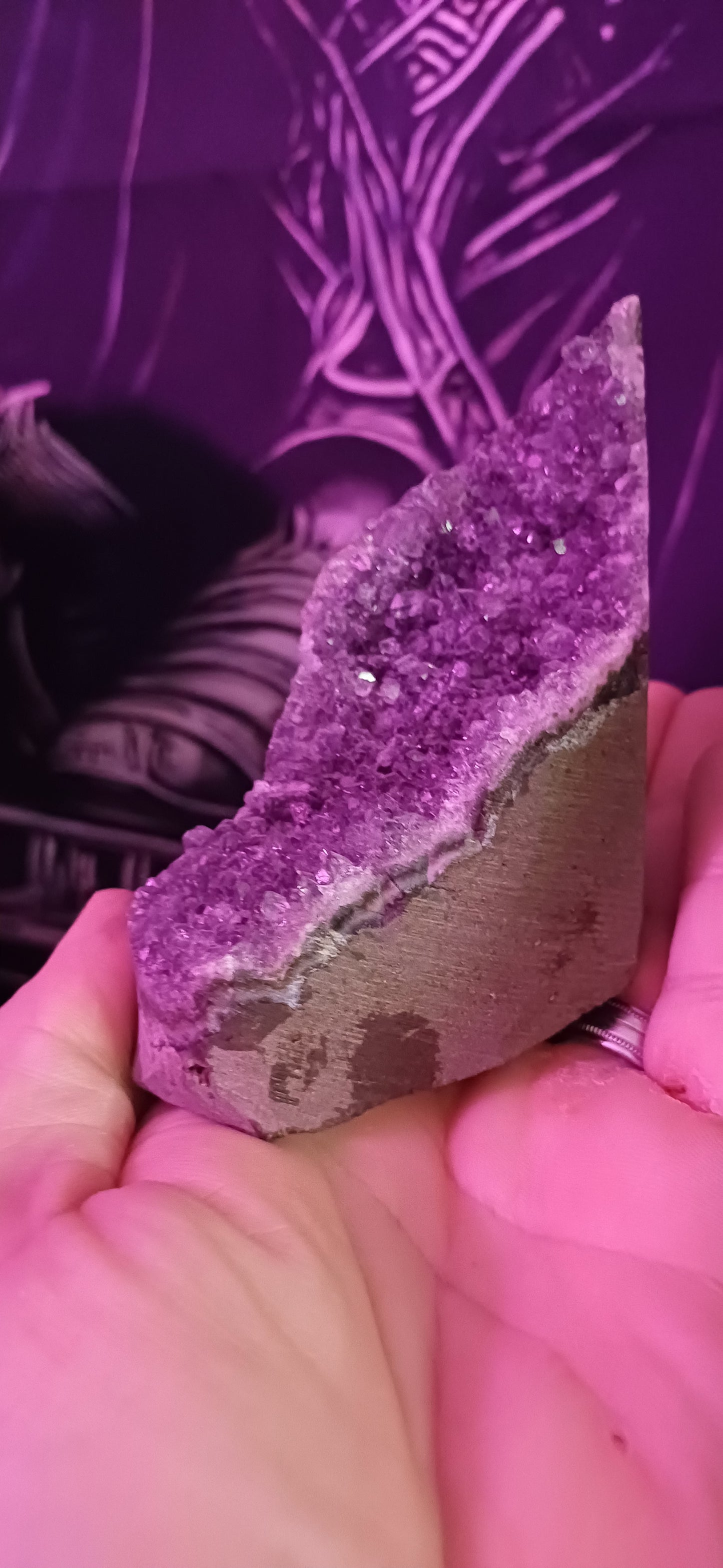 Amethyst druzy freeform