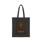 Vintage Flame Shield Cotton Canvas Tote Bag, Eco-Friendly Shopping Bag, Beach Tote, Gift for Her, Festival Bag, Handmade Canvas Bag