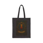 Vintage Flame Shield Cotton Canvas Tote Bag, Eco-Friendly Shopping Bag, Beach Tote, Gift for Her, Festival Bag, Handmade Canvas Bag